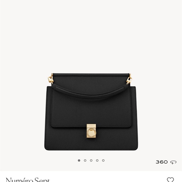 Excellent condition Polène Numero Sept crossbody bag in the textured black - Picture 7 of 9